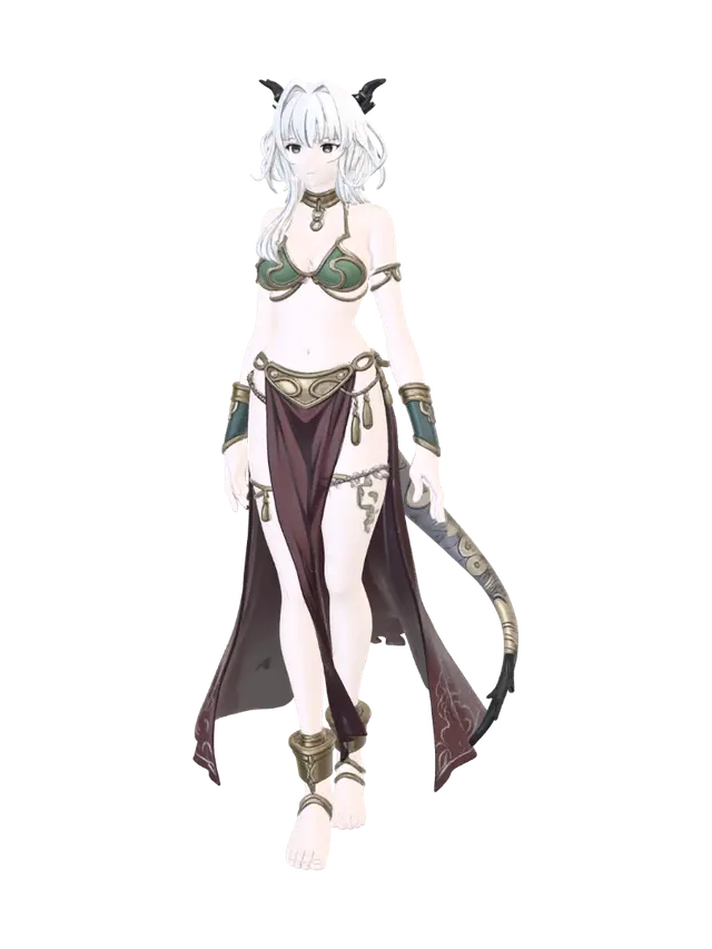 Slave Talulah - Spellcasting 3D model, vytvořený pomocí AI