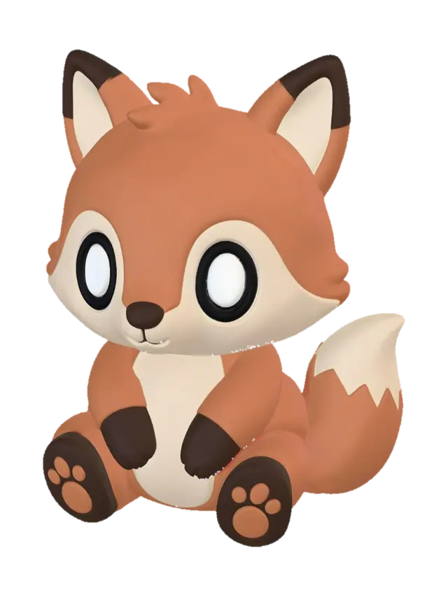 Copper Fox Kit 3D model, vytvořený pomocí AI