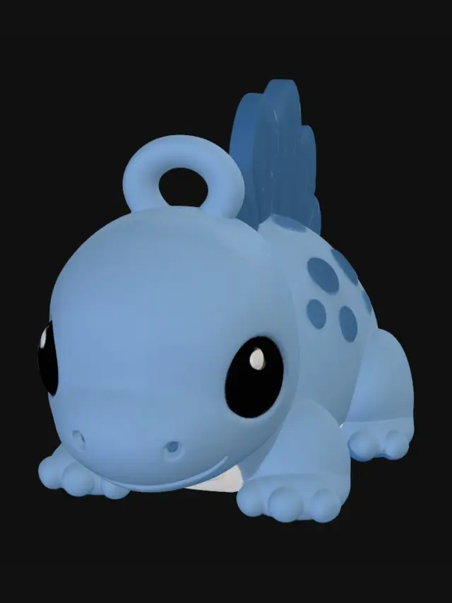 3D model for Azure Dino Cub