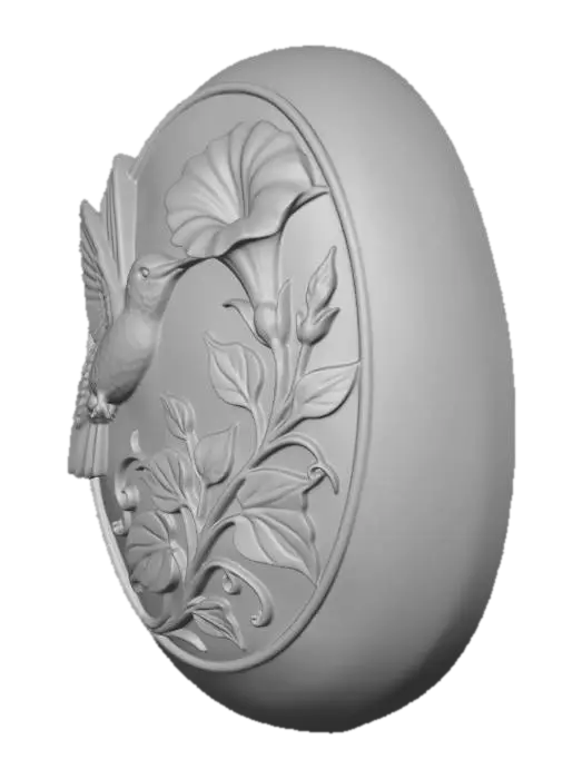 3D model for Hummingbird Morning Glory Cameo 5