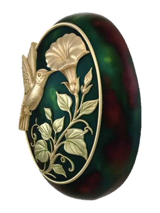 3D model for Hummingbird Morning Glory Cameo 5