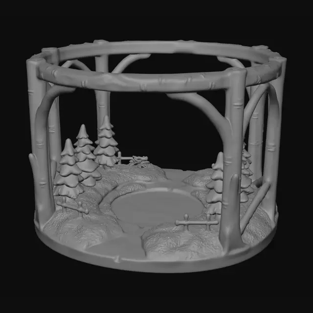 3D model for Birch Arch Winter Scene