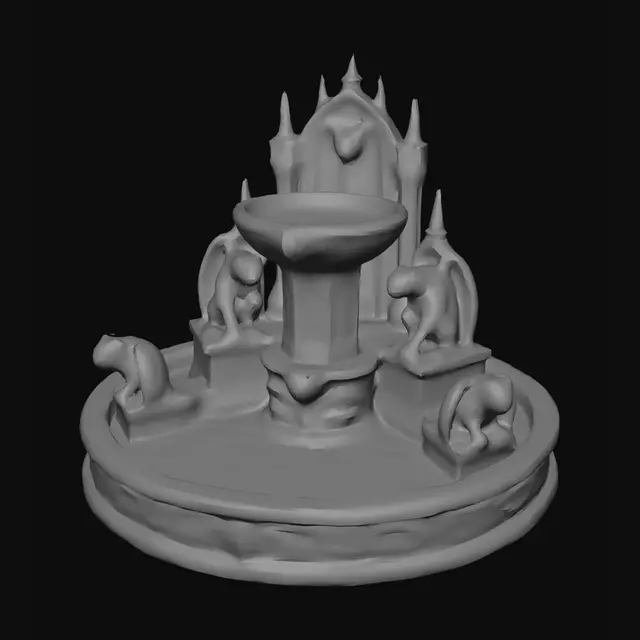 3D model for Obsidian Gargoyle Fountain