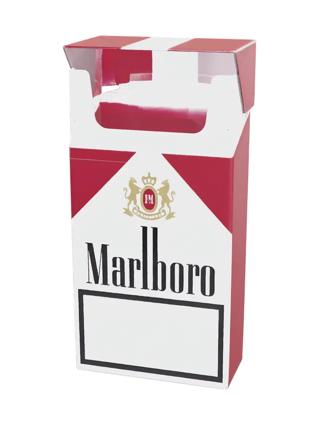 Weathered Cigarette Box - Smoking 3D model, vytvořený pomocí AI