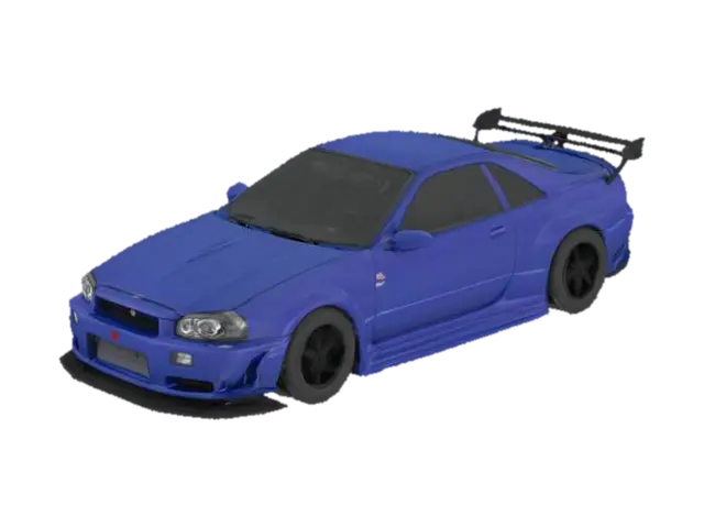 Nissan Skyline - Sportscar 3D model, vytvořený pomocí AI
