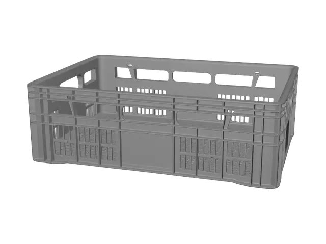 3D model for Yellow Plastic Crate
