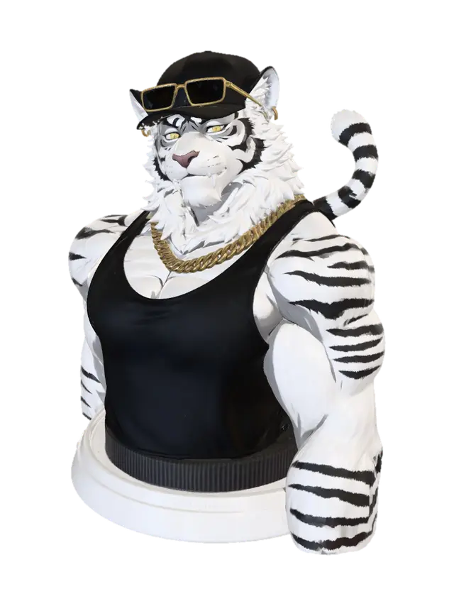 Urban Tiger - Gangster 3D model, vytvořený pomocí AI