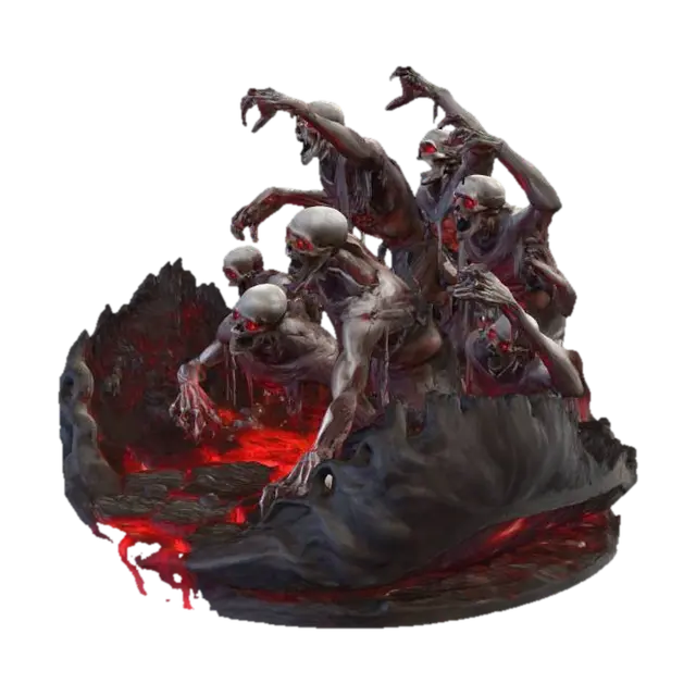 #Halloween2025#, Rise of the Undead - Event 3D model, vytvořený pomocí AI