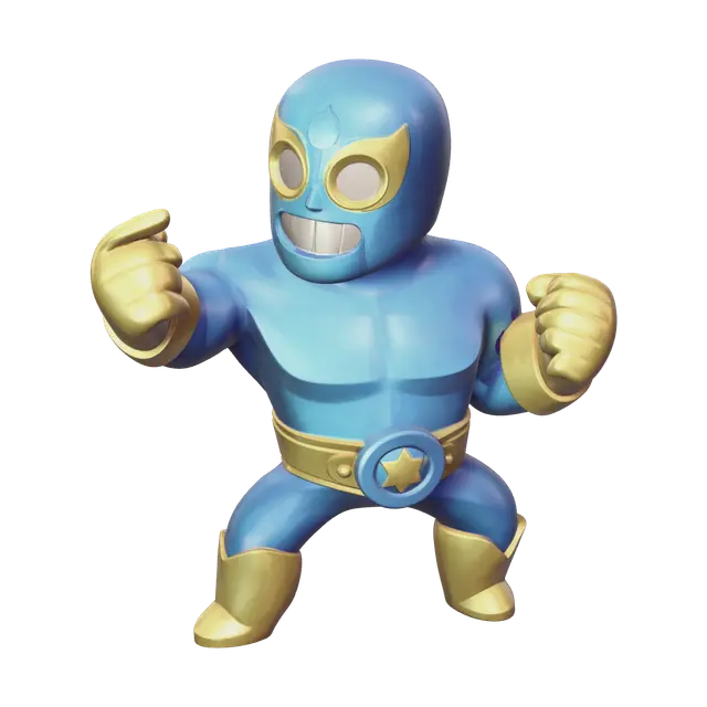 Realistic El Primo Brawl Stars - Brawlstars 3D model, vytvořený pomocí AI