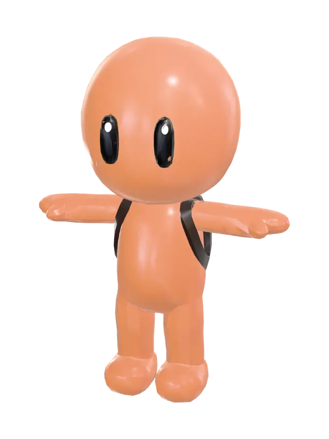 Little Orange Explorer - Suitcase 3D model, vytvořený pomocí AI