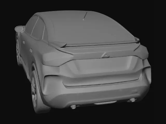 3D model for Orange Citroën C4 Crossover
