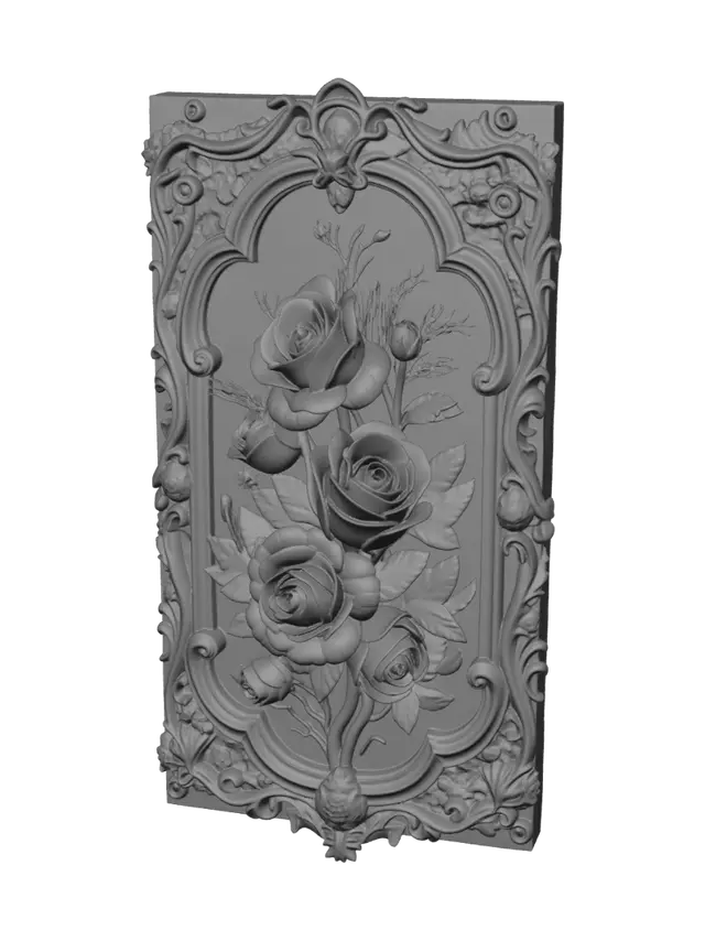 3D model for Gilded Roses in a Baroque Frame