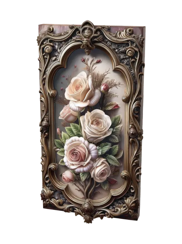 3D model for Gilded Roses in a Baroque Frame