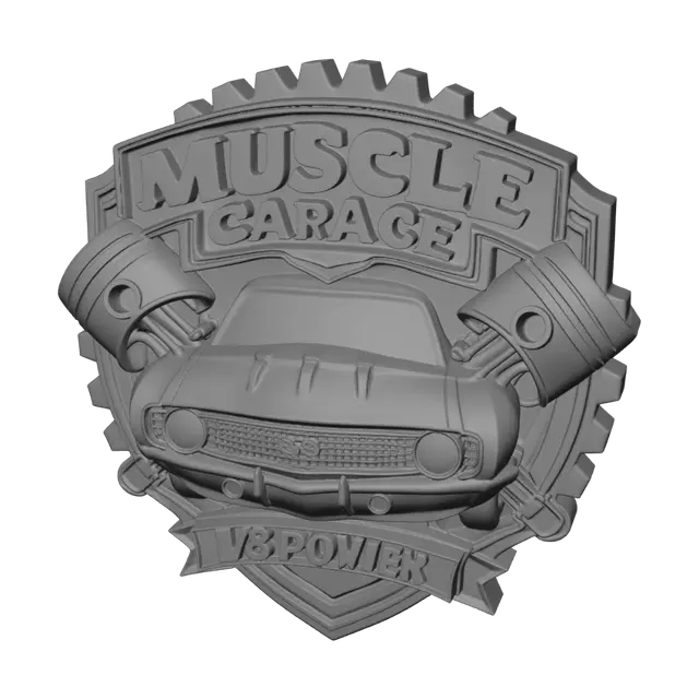 3D model for Muscle Garage V8 Power