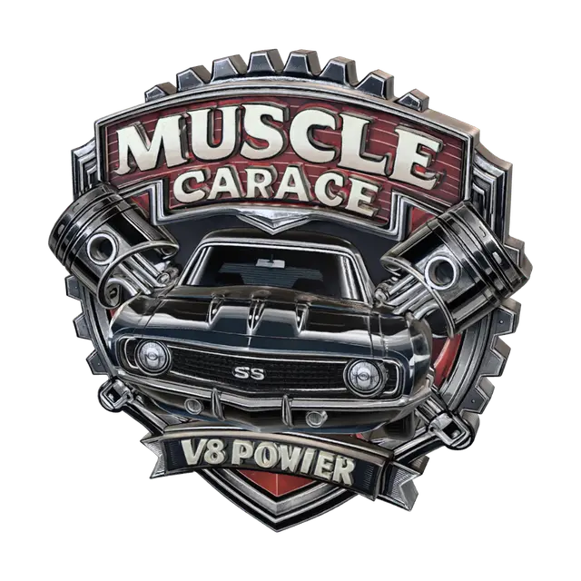 3D model for Muscle Garage V8 Power