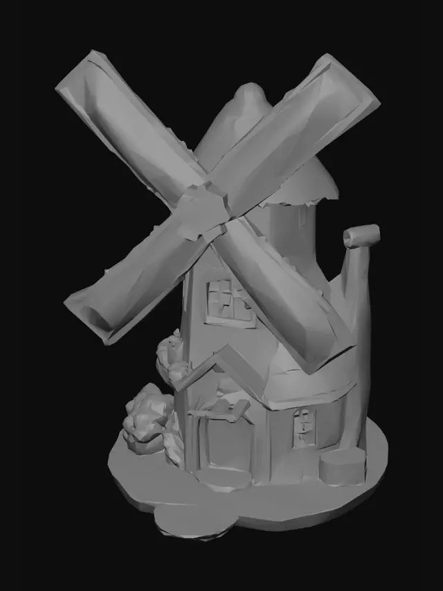 3D model for Pink Candy Windmill Cottage