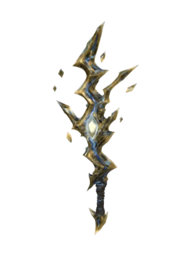 Shattered Bolt Greatsword 3D model, vytvořený pomocí AI