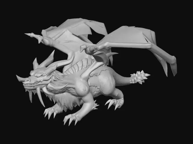 3D model for A Blue Dragon inspired by World of Warcraft,