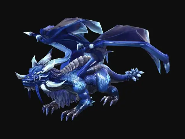3D model for A Blue Dragon inspired by World of Warcraft,