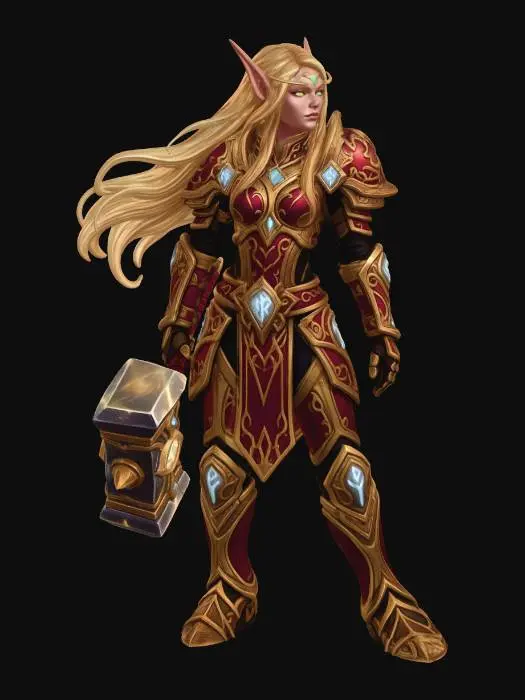 3D model for Crimson Radiant Paladin