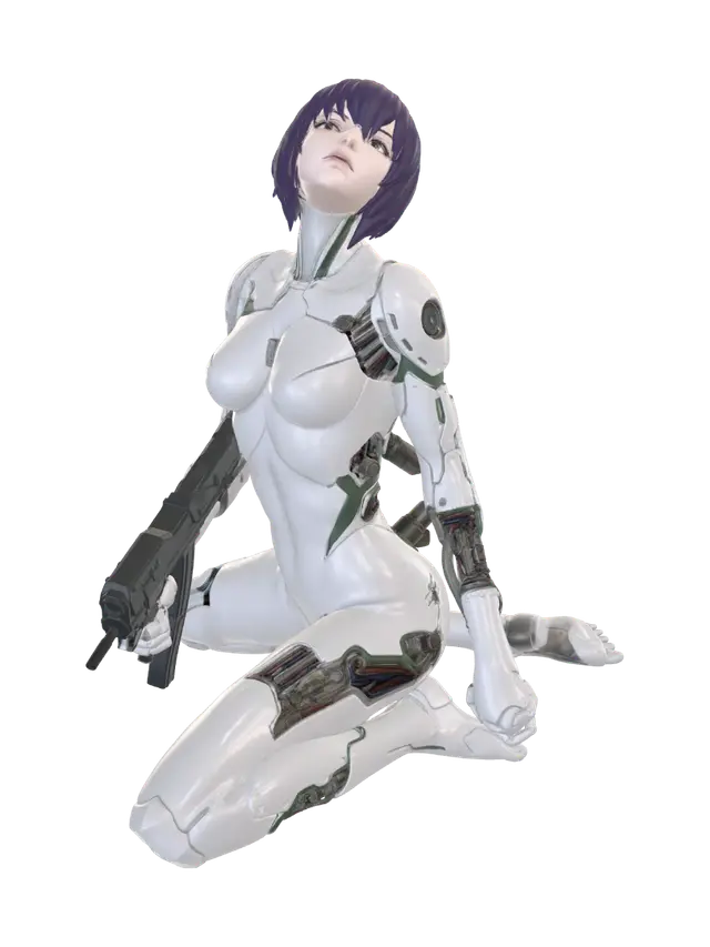 The Major - Ghostintheshell 3D model, vytvořený pomocí AI