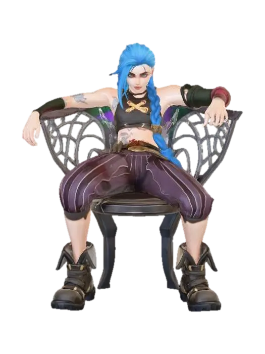 Jinx - Leagueoflegends 3D model, vytvořený pomocí AI