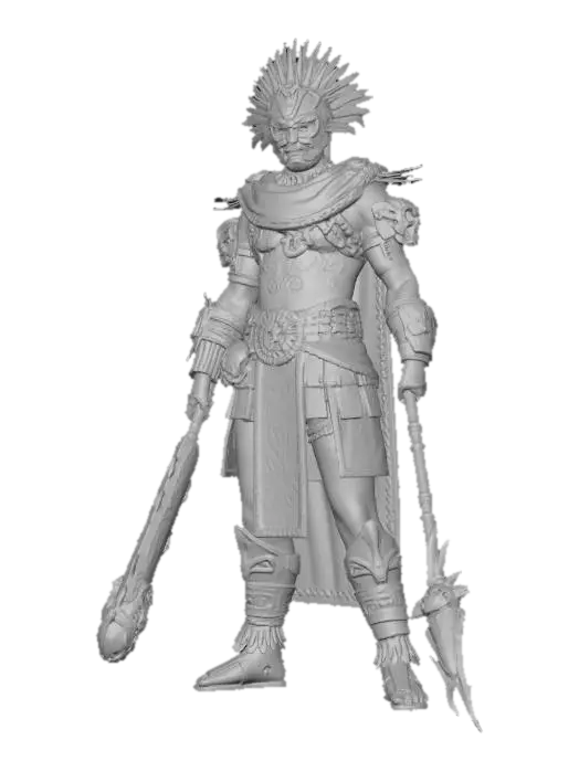 3D model for Plumed Aztec Warrior