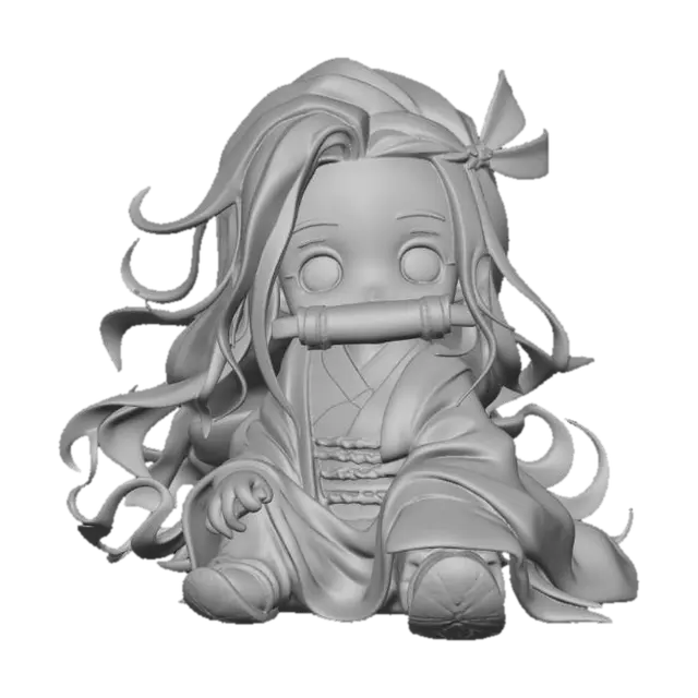 3D model for Chibi Nezuko in a Kimono