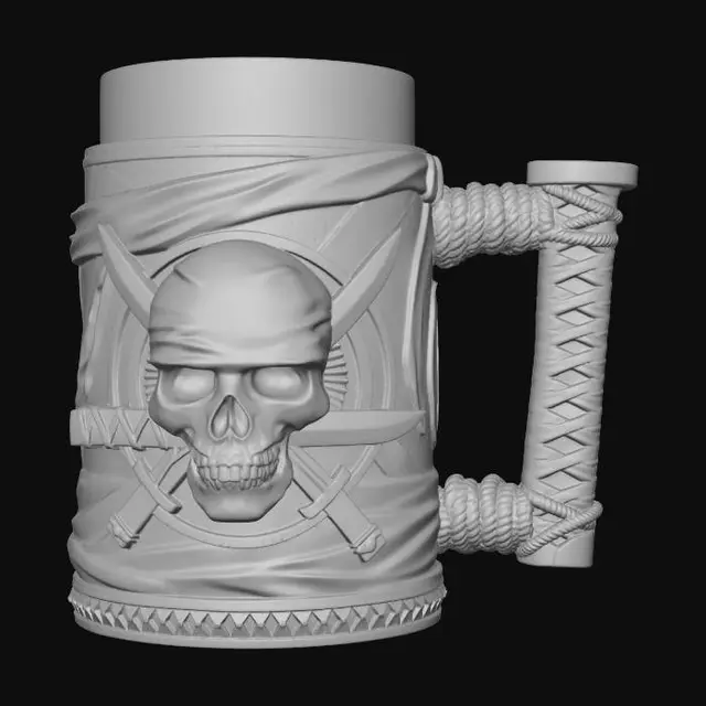 3D model for Skull and Swords Tankard