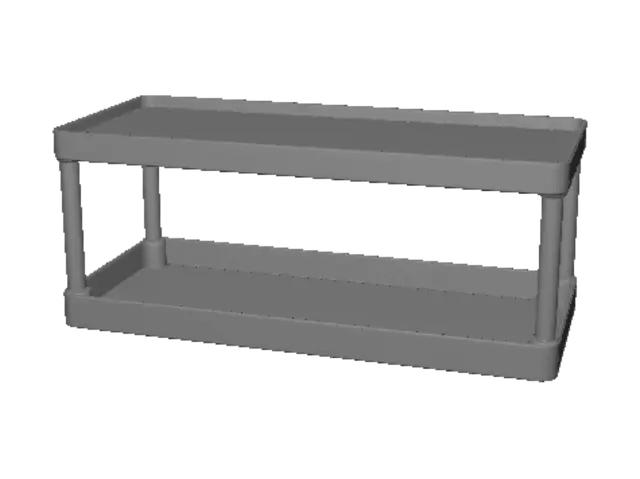 3D model for White two-tier tray organizer