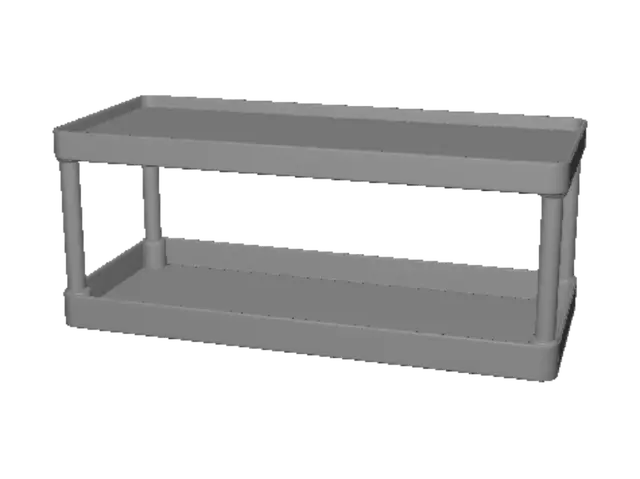 3D model for White two-tier tray organizer