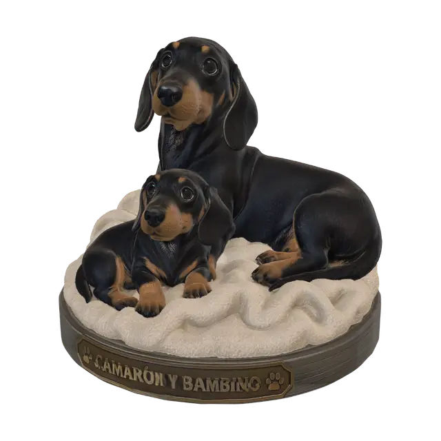 Camarón y Bambino - Culinary 3D model, vytvořený pomocí AI