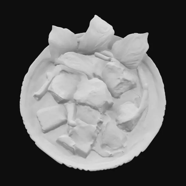 3D model for pork sinigang in a bowl