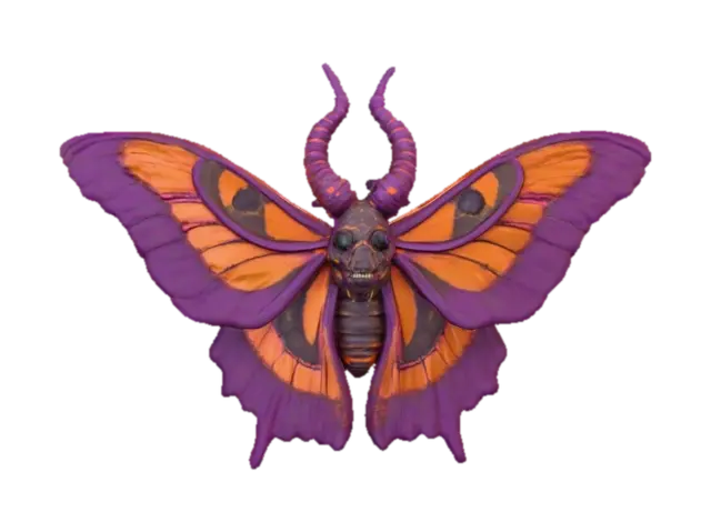 3D model for Creepy , Death's-head hawkmoth
Bright bold colors of orange and purple a fantasy creation come to life in 3d , #Halloween2025#