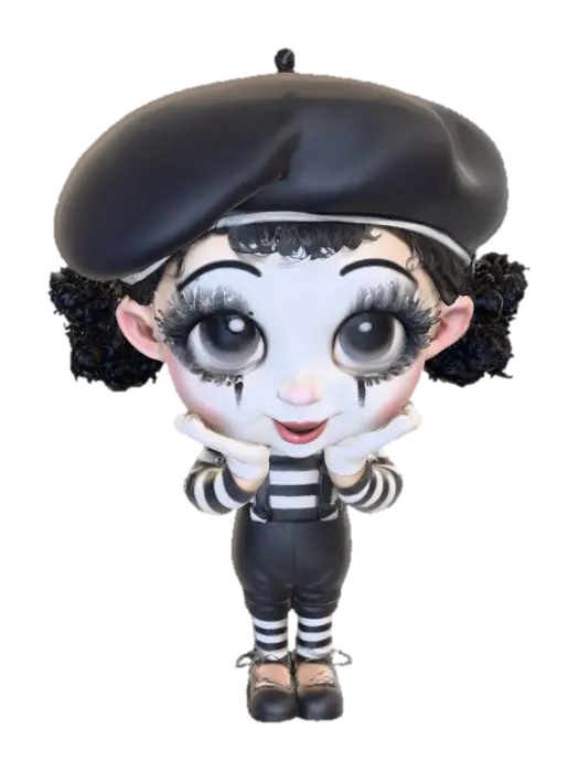 Mischievous Mime, #Halloween2025# 3D model, vytvořený pomocí AI
