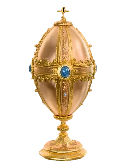 A very detailed and elborately decorated faberge egg stand a very detailed and… 3D model, vytvořený pomocí AI