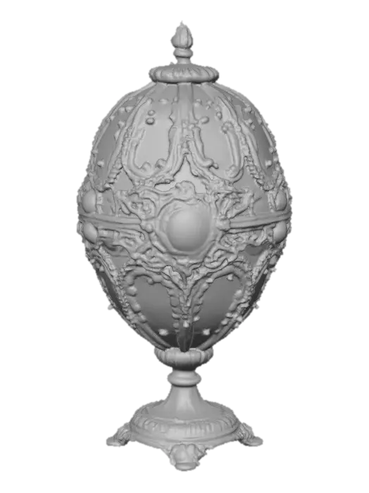 3D model for A very detailed and elborately decorated faberge egg stand a very detailed and elegant base, hyper-realistic,  #Thanksgiving#