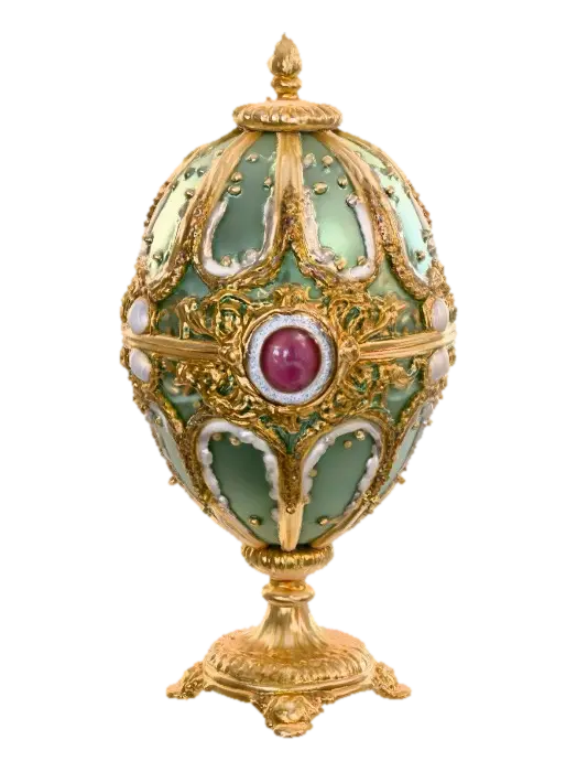 3D model for A very detailed and elborately decorated faberge egg stand a very detailed and elegant base, hyper-realistic,  #Thanksgiving#