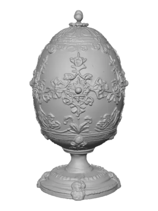 3D model for A very detailed and elborately decorated faberge egg stand a very detailed and elegant base, hyper-realistic,  #Thanksgiving#