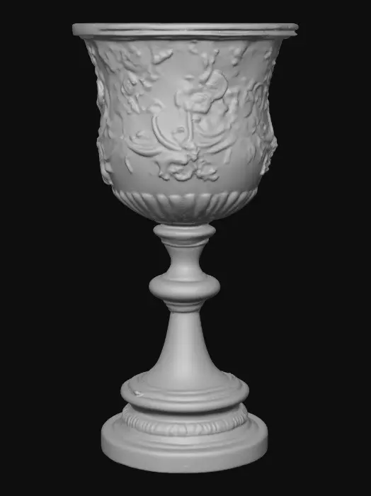 3D model for Ornate, round , Pedestal, pastel colors, floral, victorian, gold, white, Vintage gold Carrara #Thanksgiving#