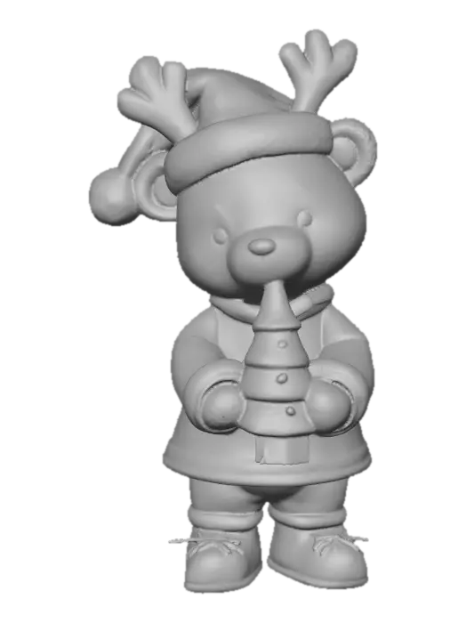 3D model for Cute Teddy bear wearing reindeer headband, #Christmas2025#,