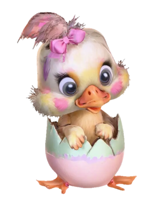 Duckling Delight - Fowl 3D model, vytvořený pomocí AI