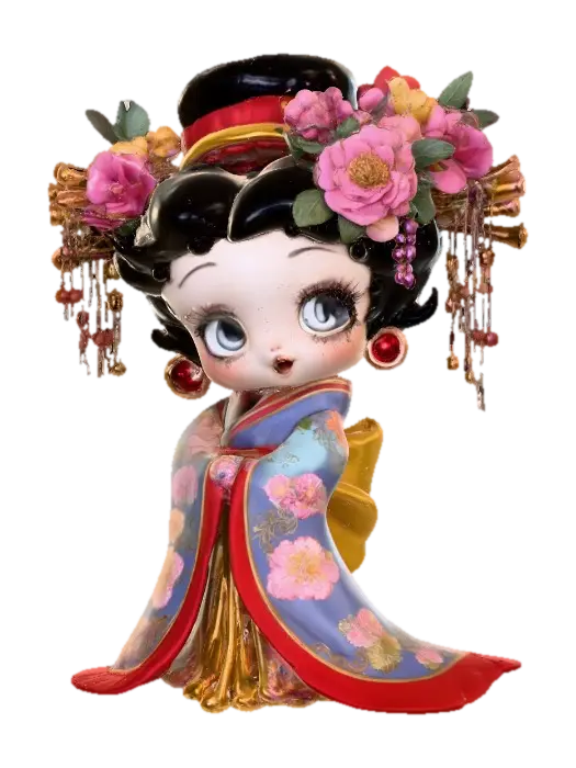 Geisha Pop Art - Popart 3D model, vytvořený pomocí AI
