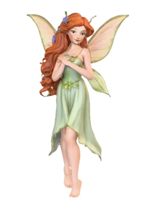 beautiful woodland fairy in a slow dance posture, the queen is adorned with wild… - Auburn 3D model, vytvořený pomocí AI