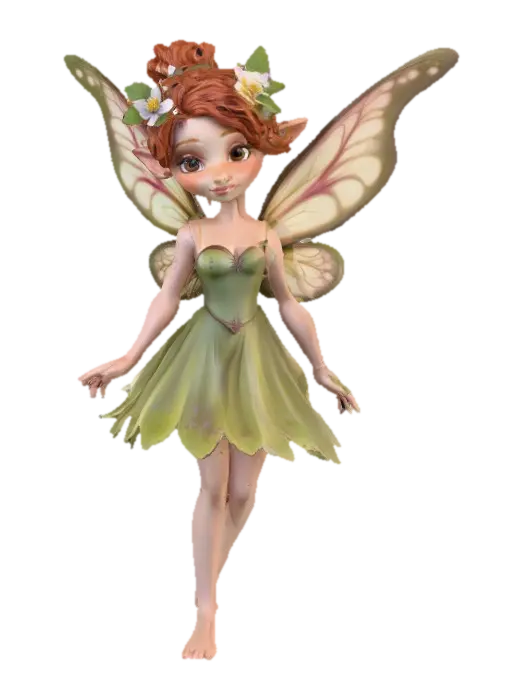 beautiful woodland fairy in a slow dance posture, the queen is adorned with wild… - Auburn 3D model, vytvořený pomocí AI