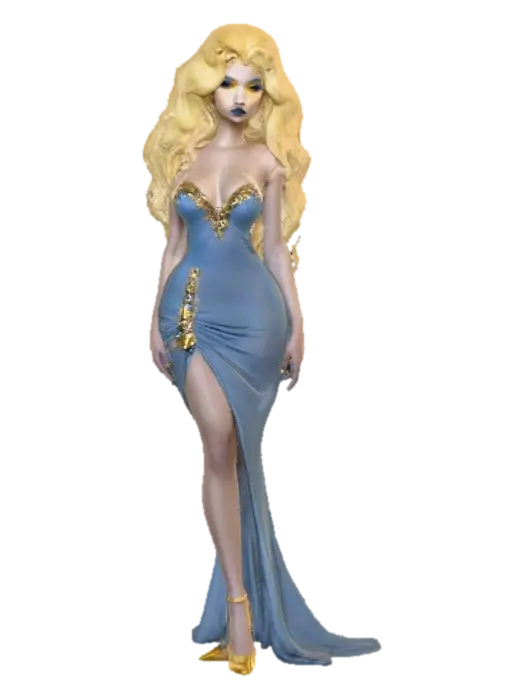 Sultry Goldilocks" a glamorous reimagining of the classic fairy tale character. This… - She 3D model, vytvořený pomocí AI