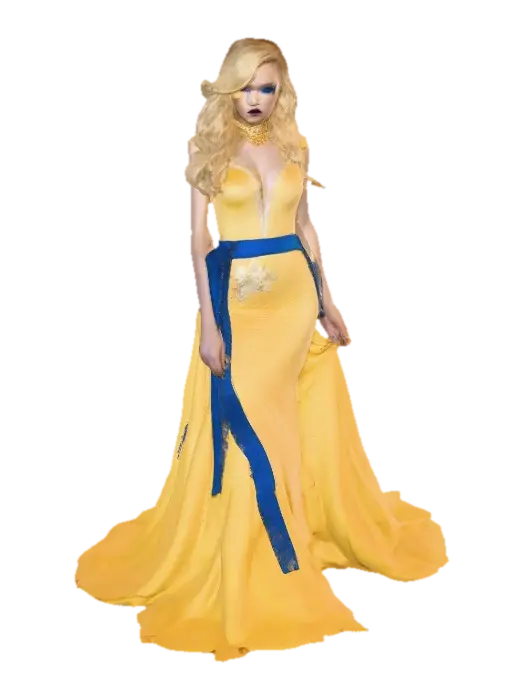 Sultry Goldilocks" a glamorous reimagining of the classic fairy tale character. This… - She 3D model, vytvořený pomocí AI