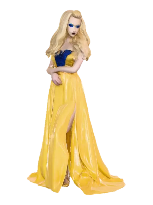 Sultry Goldilocks" a glamorous reimagining of the classic fairy tale character. This… - She 3D model, vytvořený pomocí AI