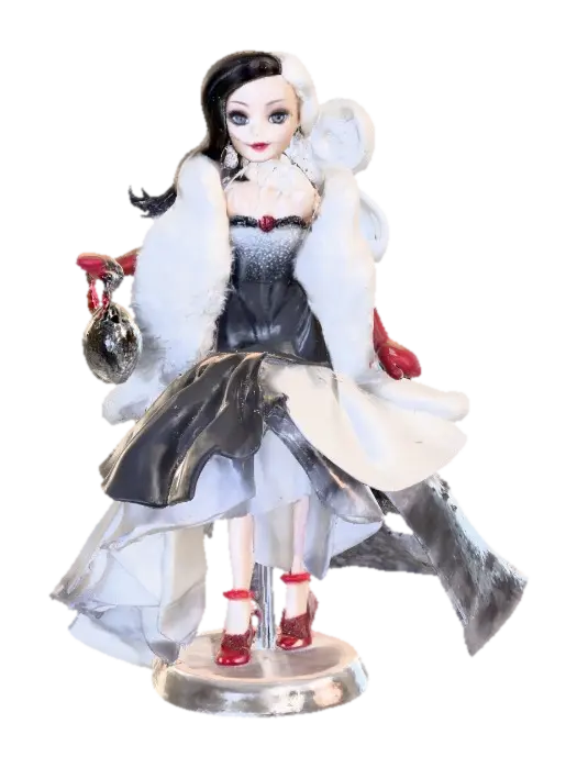 Cruella de Vil in Frosted Couture 3D model, vytvořený pomocí AI
