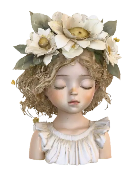 Dreaming in a Flower Crown Magnolias - Magnolia 3D model, vytvořený pomocí AI